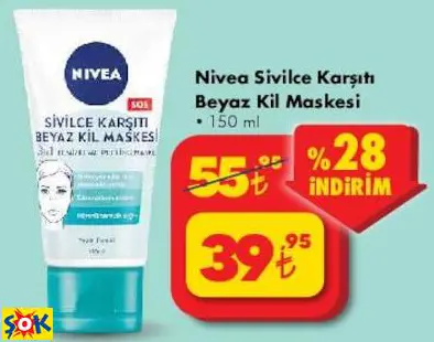 NİVEA SİVİLCE KARŞITI BEYAZ KİL MASKESİ NİVEA SİVİLCE KARŞITI BEYAZ KİL MASKESİ